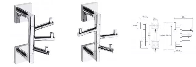 Крючок «Bemeta» Beta 132206072 на стену хром