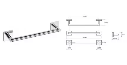 Полотенцедержатель «Bemeta» Beta 132204012 на стену хром