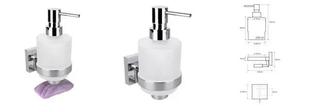 Дозатор для мыла «Bemeta» Beta 132109182 на стену хром