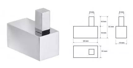 Крючок «Bemeta» Beta 132106132 на стену хром