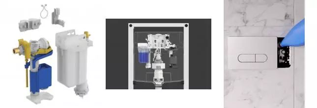 Комплект SmartFlush для комбинации с механическими панелями смыва OLEAS SmartFlush M1, M2; совместим с ProSysTM 80, ProSysTM 120, ProSysTM 150 · Ideal Standard, R018667