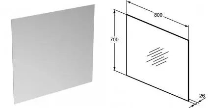 Зеркало «Ideal Standard» Mirror&Light 80/70 T3336BH с подсветкой и подогревом Зеркало «Ideal Standard» Mirror&Light 80/70 T3336BH с подсветкой и подогревом