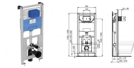 Инсталляция для унитаза «Ideal Standard» Prosys R009567 Инсталляция для унитаза «Ideal Standard» Prosys R009567