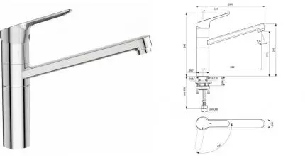 Смеситель для кухонной мойки «Ideal Standard» Ceraflex BC135AA хром