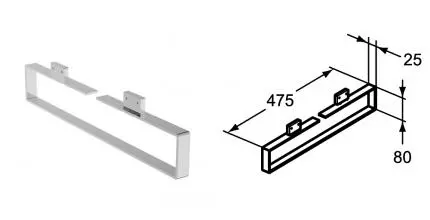 ADAPTO CUBO Полотенцедержатель 475 мм, с крепежом · Ideal Standard, U8615AA