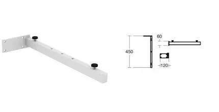 ADAPTO Кронштейн для консольной полки. Для консоли 60 см, 70 см и 80 см необходимо 2 шт. Для консоли  105 см, 120 см, 150  см необходимо 3 шт. · Ideal Standard, U842867