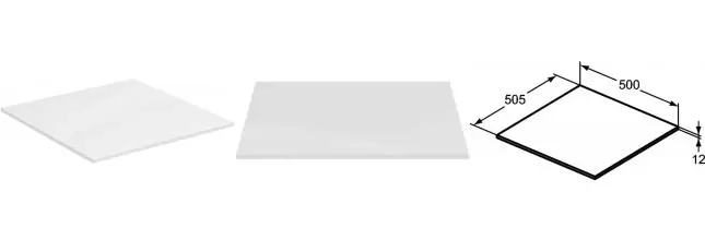 Столешница Ideal Standard Adapto 50 см без выреза, с крепежом, белый глянцевый (U8412WG)