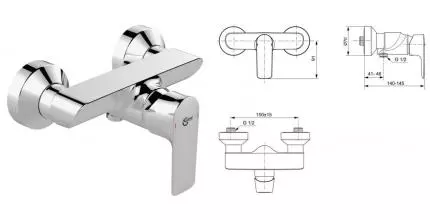 Смеситель для душа «Ideal Standard» Connect Air A7032AA хром