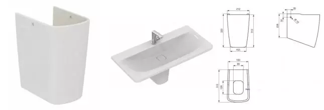 Полупьедестал «Ideal Standard» T429301 фарфоровый белый Полупьедестал «Ideal Standard» T429301 фарфоровый белый