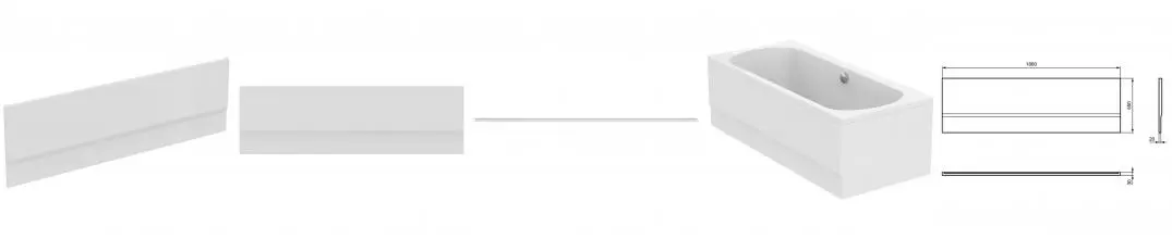 Экран под ванну «Ideal Standard» 180 белый