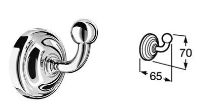 Крючок «Roca» Carmen на стену хром