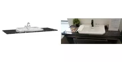 Мебельная столешница «Roca» Carmen 130 black marquina