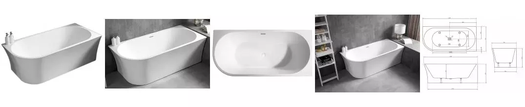Ванна акриловая «Abber» AB9257 170/78 с каркасом с сифоном белая правая