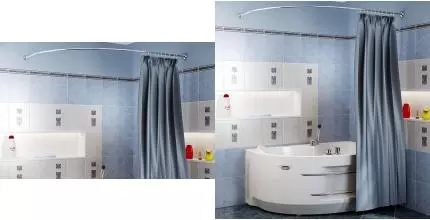 Карниз для ванной «Radomir» Ирма 160/105 на стену хром Карниз для ванной «Radomir» Ирма 160/105 на стену хром