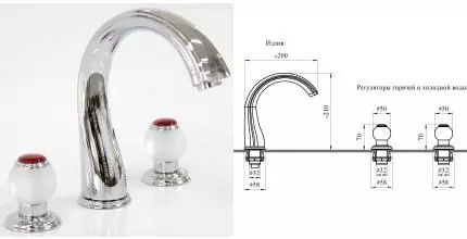 Смеситель для раковины «Radomir» Бурже 1-27-2-0-0-624 хром Смеситель для раковины «Radomir» Бурже 1-27-2-0-0-624 хром