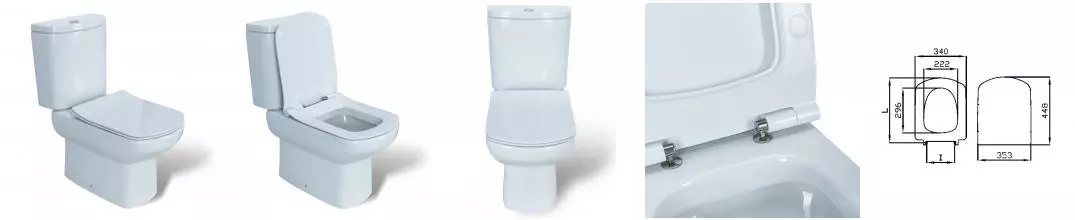Унитаз компакт «Roca» Dama Senso 7342517000/7341517000 (ZRU9000041) белый с сиденьем дюропласт с микролифтом белое Унитаз компакт «Roca» Dama Senso 7342517000/7341517000 (ZRU9000041) белый с сиденьем дюропласт с микролифтом белое