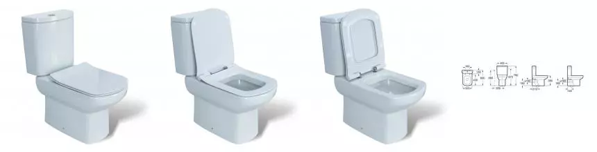 Унитаз компакт «Roca» Dama Senso Compacto 7342518000/734151B000 (ZRU9302991) белый с сиденьем дюропласт с микролифтом белое Унитаз компакт «Roca» Dama Senso Compacto 7342518000/734151B000 (ZRU9302991) белый с сиденьем дюропласт с микролифтом белое