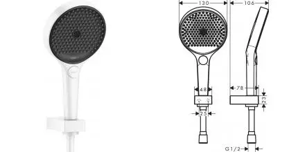 Душевой гарнитур «Hansgrohe» Rainfinity 26851700 белый матовый Душевой гарнитур «Hansgrohe» Rainfinity 26851700 белый матовый