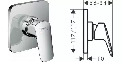 71604000 HG Logis смеситель для душа (внешняя часть) · Hansgrohe, 71604000 71604000 HG Logis смеситель для душа (внешняя часть) · Hansgrohe, 71604000