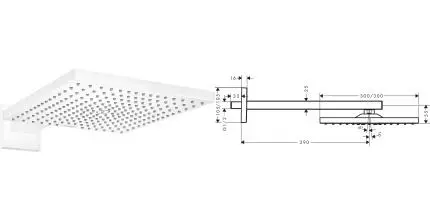 Верхний душ «Hansgrohe» Raindance E 26238700 белый матовый Верхний душ «Hansgrohe» Raindance E 26238700 белый матовый