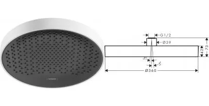 Верхний душ «Hansgrohe» Rainfinity 26231700 белый матовый Верхний душ «Hansgrohe» Rainfinity 26231700 белый матовый