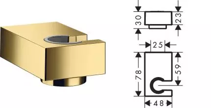 Держатель для душа «Hansgrohe» Porter E 28387990 полированное золото Держатель для душа «Hansgrohe» Porter E 28387990 полированное золото