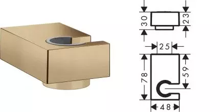 Держатель для душа «Hansgrohe» Porter E 28387140 шлифованная бронза Держатель для душа «Hansgrohe» Porter E 28387140 шлифованная бронза