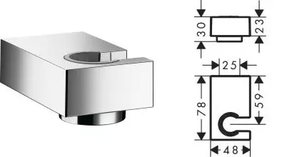 Держатель для душа «Hansgrohe» Porter E 28387000 хром Держатель для душа «Hansgrohe» Porter E 28387000 хром