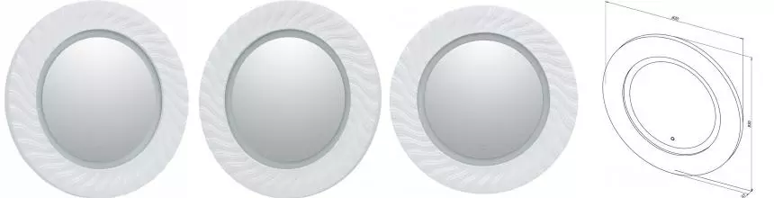 Зеркало «Aquanet» Милан D83 с подсветкой белое