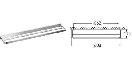 Полотенцедержатель двойной «Art&Max» Maxima AM-F-8911 на стену хром Полотенцедержатель двойной «Art&Max» Maxima AM-F-8911 на стену хром