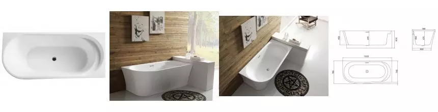 Ванна акриловая «Belbagno» BB410 150/78 с донным клапаном с ножками без сифона белая правая Ванна акриловая «Belbagno» BB410 150/78 с донным клапаном с ножками без сифона белая правая