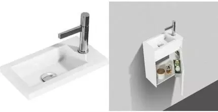 Раковина «Belbagno» Pietra Mini 40/22 BB-400-PM-LVB искусственный камень белая Раковина «Belbagno» Pietra Mini 40/22 BB-400-PM-LVB искусственный камень белая