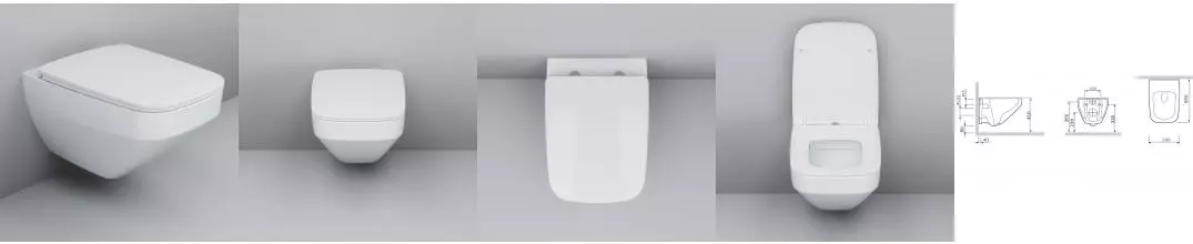 Подвесной унитаз безободковый «Am.Pm» Inspire 2.0 C50A1700SC белый с сиденьем дюропласт с микролифтом белое