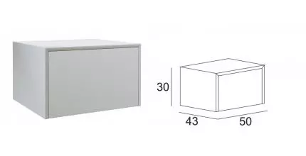 Подвесной шкаф «Cezares» Tavolone 50 подвесной Bianco Opaco Подвесной шкаф «Cezares» Tavolone 50 подвесной Bianco Opaco