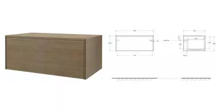 Подвесной шкаф «Cezares» Tavolone 75 подвесной Rovere tabacco