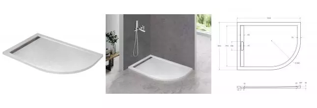 Душевой поддон «Cezares» TRAY-AS-RH-120/90-550-30-W-L 120/90 низкий из литьевого мрамора прямоугольно-асимметричный без сифона белый левый Душевой поддон «Cezares» TRAY-AS-RH-120/90-550-30-W-L 120/90 низкий из литьевого мрамора прямоугольно-асимметричный без сифона белый левый