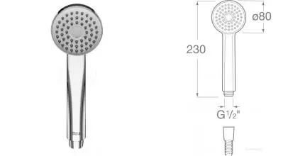 Ручная лейка «Roca» Stella 75B9103C07 хром