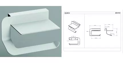 Держатель для туалетной бумаги «Sonia» Quick 176960 на стену белый матовый