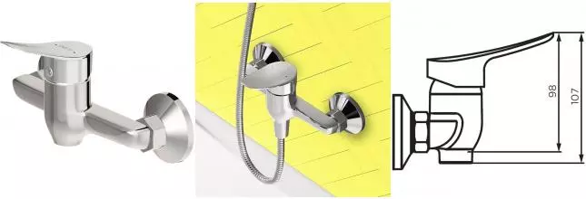 Смеситель для душа «Dorff» Norma D1020000 хром