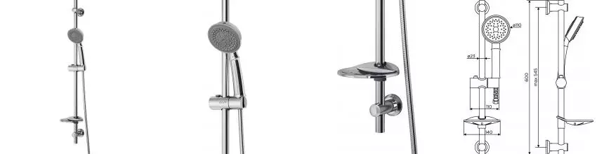 Душевой гарнитур «Dorff» Classic D0180000 хром Душевой гарнитур «Dorff» Classic D0180000 хром
