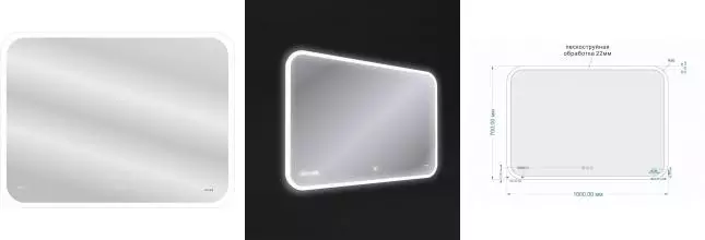Зеркало «Cersanit» Design Pro 070 100/70 с подсветкой и подогревом