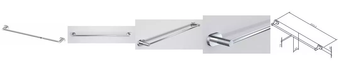 Полотенцедержатель «Am.Pm» Sense L A74346400 на стену хром