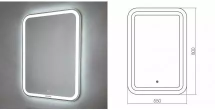 Зеркало «Grossman» Elegans 55/80 с подсветкой Зеркало «Grossman» Elegans 55/80 с подсветкой