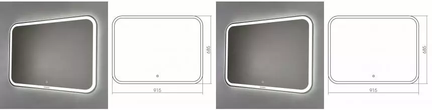 Зеркало COMFORT (915*685) с сенсорным выключателем Зеркало COMFORT (915*685) с сенсорным выключателем