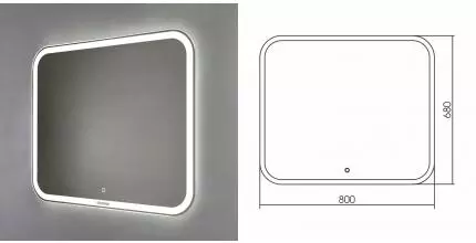 Зеркало COMFORT (800*680) с сенсорным выключателем Зеркало COMFORT (800*680) с сенсорным выключателем