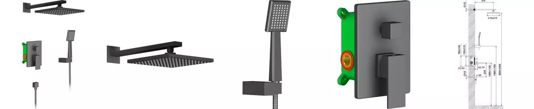 Душевая система «Timo» Selene SX-2069/03SM чёрная Душевая система «Timo» Selene SX-2069/03SM чёрная