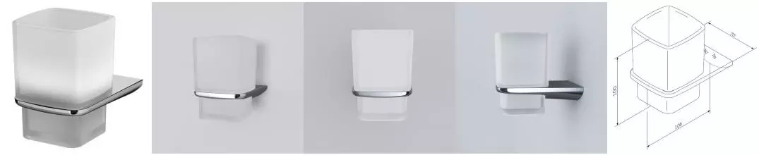 Стакан для зубных щёток «Am.Pm» Inspire V2.0 A50A34300 на стену хром Стакан для зубных щёток «Am.Pm» Inspire V2.0 A50A34300 на стену хром