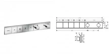 HG 15 382 000 RainSelect Термостат на 4 потребителя (внешняя монтажная часть) · Hansgrohe, 15382000 HG 15 382 000 RainSelect Термостат на 4 потребителя (внешняя монтажная часть) · Hansgrohe, 15382000