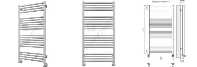 Водяной полотенцесушитель «Terminus» Аврора П20 53/101 хром