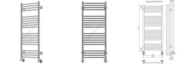 Водяной полотенцесушитель «Terminus» Аврора П20 43/101 хром